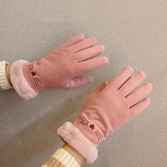 A56 Keep Warm Touch Screen Plus Velvet Thick Anti-Cold Riding Gloves