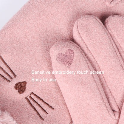 A56 Keep Warm Touch Screen Plus Velvet Thick Anti-Cold Riding Gloves