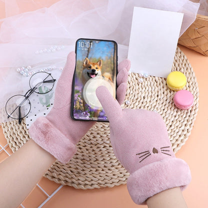 A56 Keep Warm Touch Screen Plus Velvet Thick Anti-Cold Riding Gloves