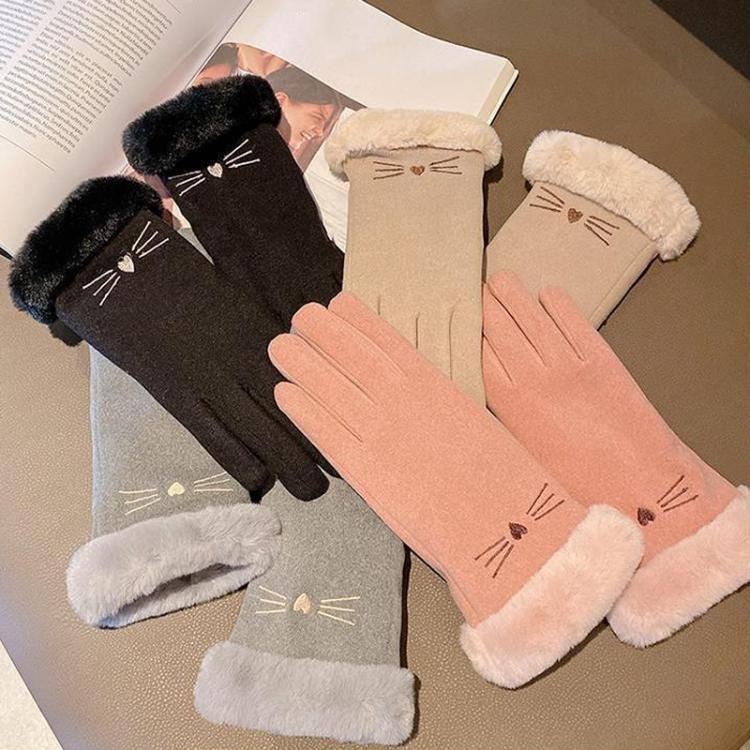 A56 Keep Warm Touch Screen Plus Velvet Thick Anti-Cold Riding Gloves