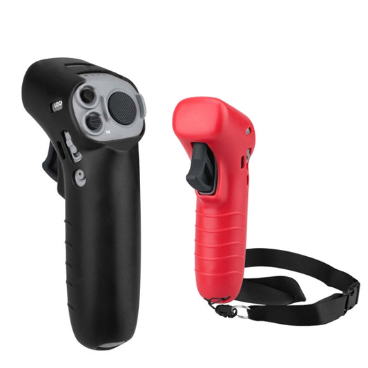 غطاء حماية من السيليكون لجهاز تحكم DJI FPV Combo، أسود، مع حبل أسود، أحمر، مع حبل أحمر