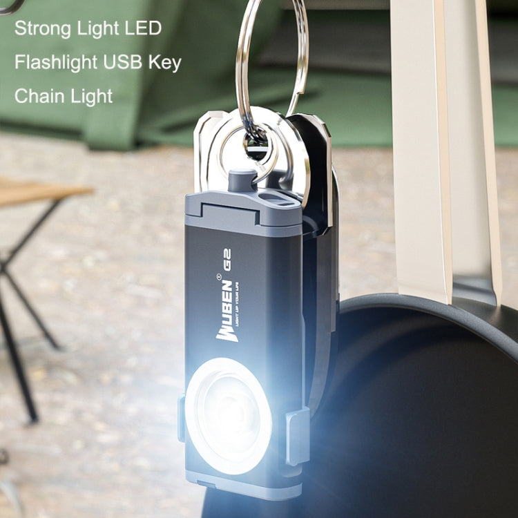 WUBEN G2 Strong Light LED Flashlight USB Outdoor Campers And Household Super Bright Key Chain Light, WUBEN G2 Green, WUBEN G2 Blue, WUBEN G2 Black