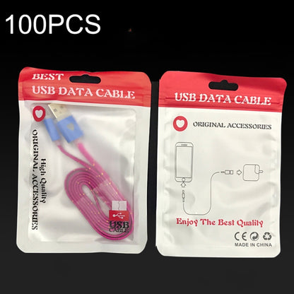 100PCS XC-0014 USB Data Cable Packaging Bags Pearl Light Ziplock Bag, Size:, 9x16cm (Blue), 9x16cm (Light Green), 9x16cm (Red), 9x16cm (Gold), 9x16cm (Black), 10.5x15cm (Blue), 10.5x15cm (Light Green), 10.5x15cm (Red), 10.5x15cm (Gold), 10.5x15cm (Blac...