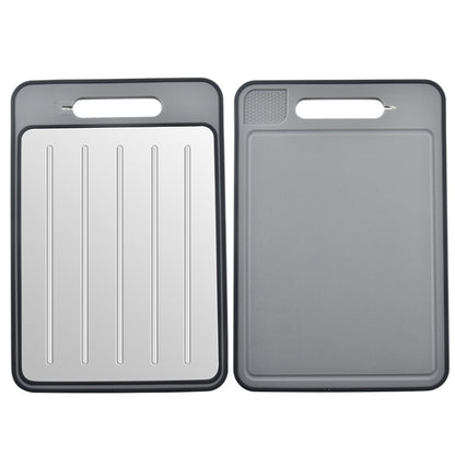 Multi-Functional Double-Sided Cutting Board Grinding Garlic With Knife Grinder, Black, Grey