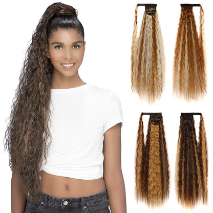 MST8568 Invisible Adhesive Bandage Wigs Corn Perm Long Ponytail Wigs, 1, 1BMBUG, 2, 4, 4H27, 4M30, 6H613, 12, 12H24, 18H613, 24m613, 27H613, 60, 99j, 1001A