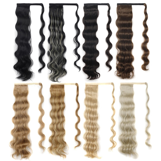 MST08 Adhesive Tie-On Wigs Ponytail Fluffy Long Curly Wigs High-Ponytail, 1B, 1BH613, 2, 8, 18, 27H613, 27M613, 88