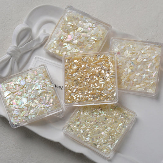 Nail Art Decoration Seashell Fragment Nail Decoration, Style: 04 Colorful, 01 Bay, 02 Champagne, 03 Smooth, 04 Colorful, 05 White, 06 Mixed Color