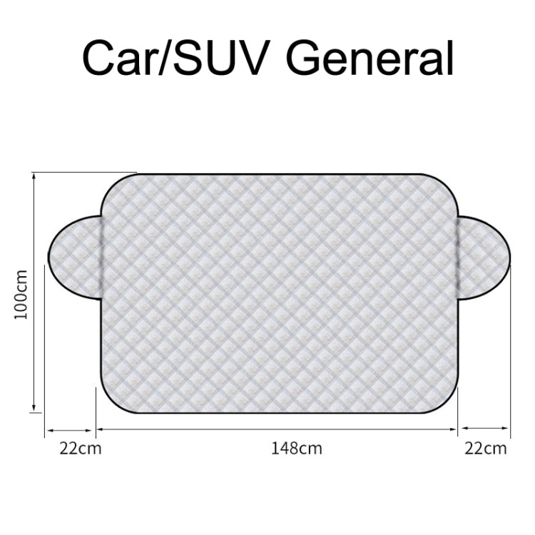SUITU R-3945 Car Winter Front Glass Snow Shield Defrost Sunshade Thickened Car Clothing, Style:, Non-magnet Clip Door, Non-magnet With Earmuffs, 5 Magnets With Earmuffs, Non-magnet Three Layers Thickened, 12 Magnets Three Layers Thickened��������������...