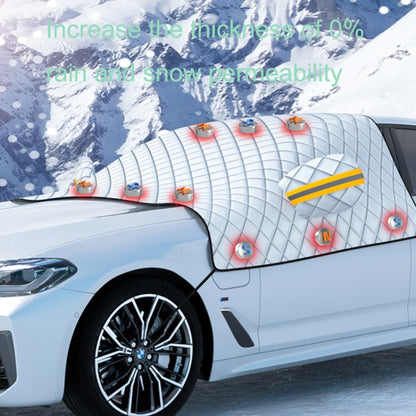 SUITU R-3945 Car Winter Front Glass Snow Shield Defrost Sunshade Thickened Car Clothing, Style:, Non-magnet Clip Door, Non-magnet With Earmuffs, 5 Magnets With Earmuffs, Non-magnet Three Layers Thickened, 12 Magnets Three Layers Thickened��������������...
