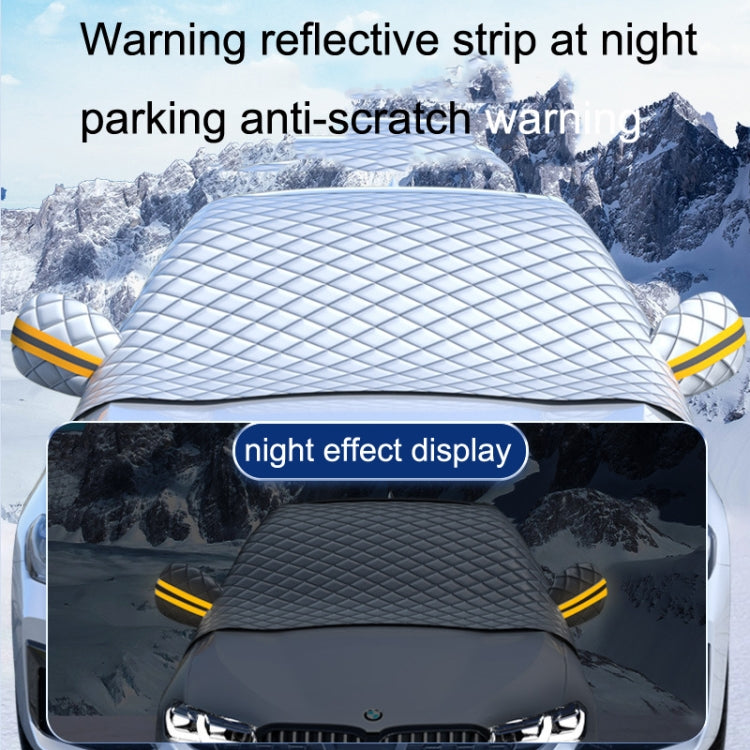 SUITU R-3945 Car Winter Front Glass Snow Shield Defrost Sunshade Thickened Car Clothing, Style:, Non-magnet Clip Door, Non-magnet With Earmuffs, 5 Magnets With Earmuffs, Non-magnet Three Layers Thickened, 12 Magnets Three Layers Thickened��������������...
