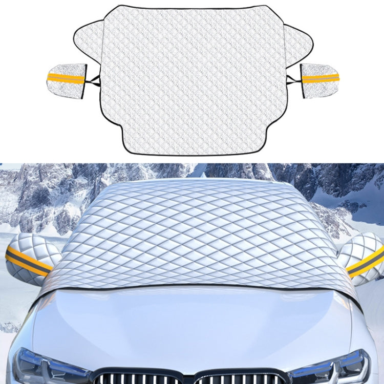 SUITU R-3945 Car Winter Front Glass Snow Shield Defrost Sunshade Thickened Car Clothing, Style:, Non-magnet Clip Door, Non-magnet With Earmuffs, 5 Magnets With Earmuffs, Non-magnet Three Layers Thickened, 12 Magnets Three Layers Thickened��������������...