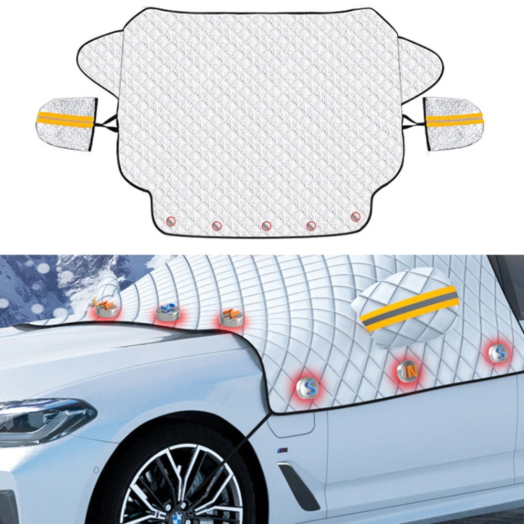 SUITU R-3945 Car Winter Front Glass Snow Shield Defrost Sunshade Thickened Car Clothing, Style:, Non-magnet Clip Door, Non-magnet With Earmuffs, 5 Magnets With Earmuffs, Non-magnet Three Layers Thickened, 12 Magnets Three Layers Thickened��������������...