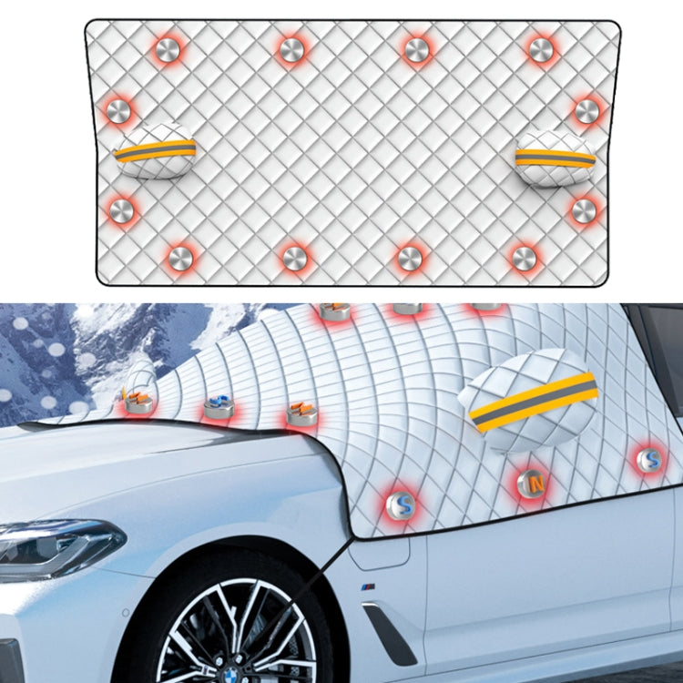 SUITU R-3945 Car Winter Front Glass Snow Shield Defrost Sunshade Thickened Car Clothing, Style:, Non-magnet Clip Door, Non-magnet With Earmuffs, 5 Magnets With Earmuffs, Non-magnet Three Layers Thickened, 12 Magnets Three Layers Thickened��������������...