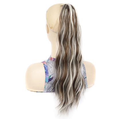 P96 Clip-On Wig Long Ponytail Water Ripple Long Curly Wig
