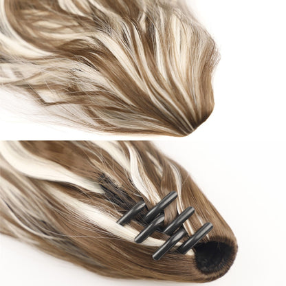 P96 Clip-On Wig Long Ponytail Water Ripple Long Curly Wig