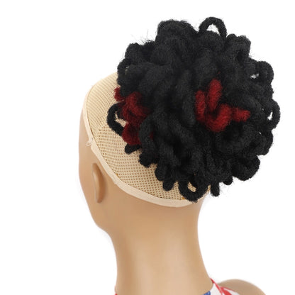 LSFBZB Drawstring Dreadlocks Wig Caterpillar Dreadlock Shaggy Hair Bun, Spec:, 1B, 2, 1BH27, 1BHBUG, 4H27H30, 99JHBUGH, 27, 30, 27H613, 613