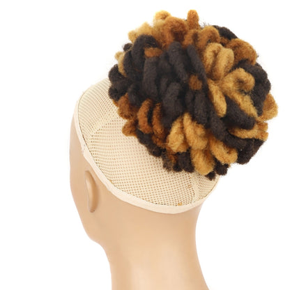 LSFBZB Drawstring Dreadlocks Wig Caterpillar Dreadlock Shaggy Hair Bun, Spec:, 1B, 2, 1BH27, 1BHBUG, 4H27H30, 99JHBUGH, 27, 30, 27H613, 613