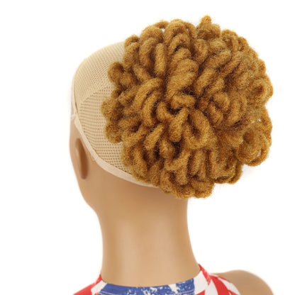 LSFBZB Drawstring Dreadlocks Wig Caterpillar Dreadlock Shaggy Hair Bun, Spec:, 1B, 2, 1BH27, 1BHBUG, 4H27H30, 99JHBUGH, 27, 30, 27H613, 613