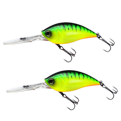 2pcs Inner Laser Deep Dive Sea Fishing Rock Fat Fake Bait Plastic Stiff Bait