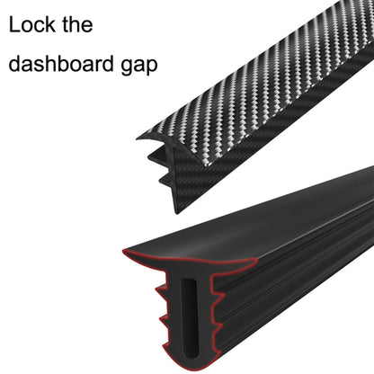 Car Elastomer Seal Rubber Strip Instrument Panel Leakproof Dustproof Soundproof Universal, N856 Carbon Fiber Pattern, 2pcs N856 No Fiber Pattern