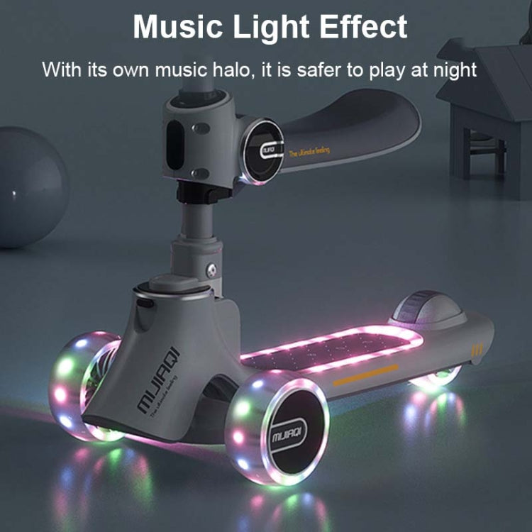 MIJIAQI 01 3 In 1 Multifunctional Foldable Children Scooter with Music and Lights, Spec: