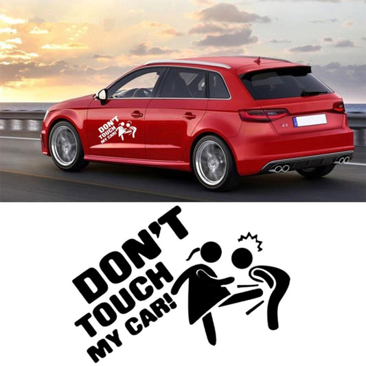 10 PCS Car Sticker Do Not Touch My Car Personalised Reflective Warning Sticker, Black, White