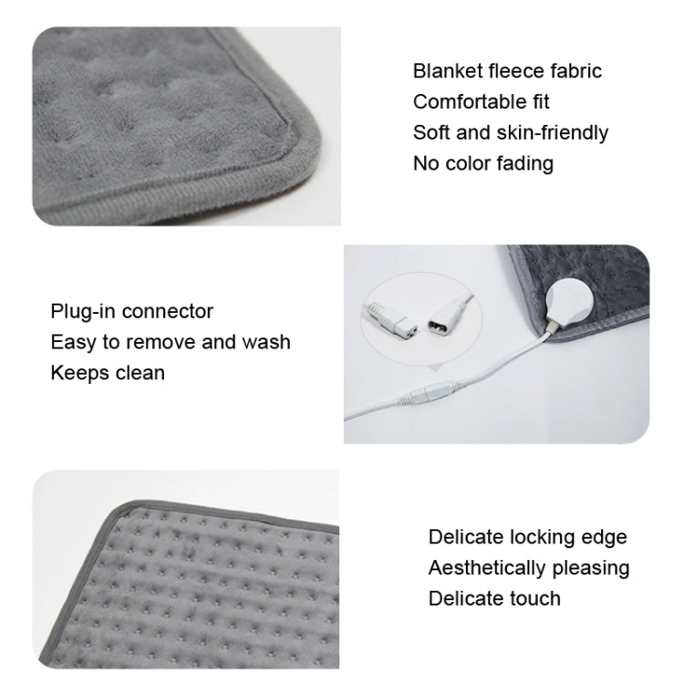 Small Heating Pad Therapy Office Low Voltage Heat Blanket, CN Plug, 30x40cm, 30x60cm, 40x76cm Gray, 40x76cm Red