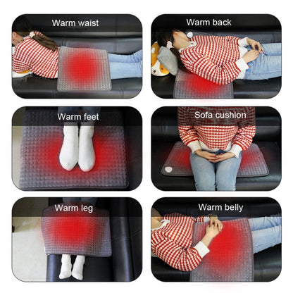 Small Heating Pad Therapy Office Low Voltage Heat Blanket, CN Plug, 30x40cm, 30x60cm, 40x76cm Gray, 40x76cm Red
