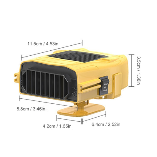 Car 12V Heater Defrost Snow Defogger, Black Heater, Yellow Heater, Black Dual Use, Yellow Dual Use