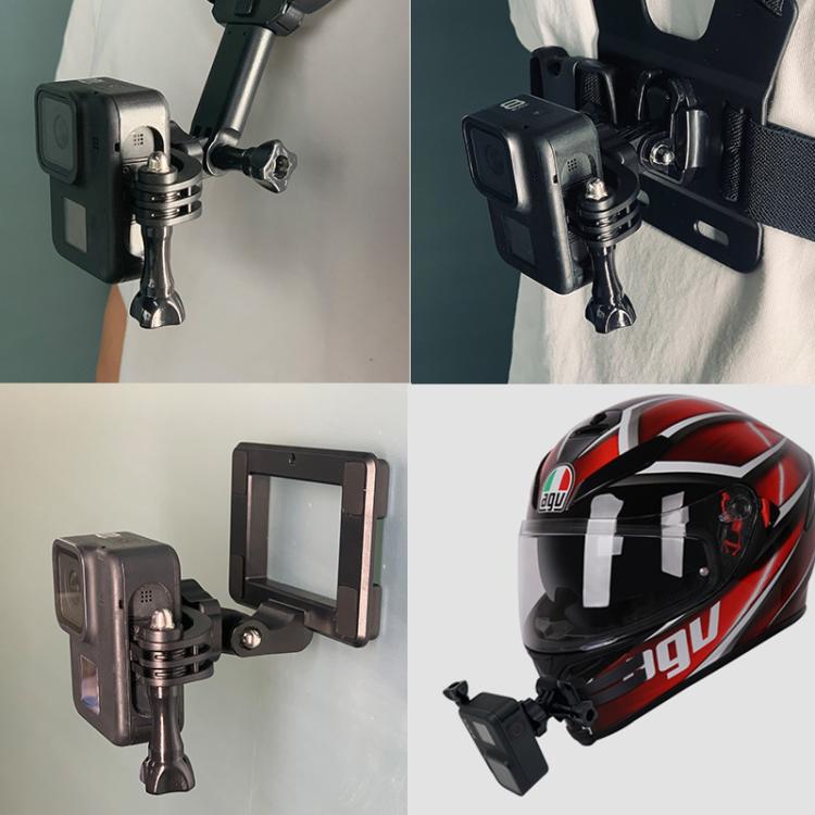 2 قطعة ST-06 مشبك تثبيت حزام أساسي لسطح GoPro Hero11 أسود / HERO10 أسود / 9 أسود / 8 أسود / 7 / 6 / 5 / 5 Session / 4 Session / 4 / 3+ / 3 / 2 / 1، DJI Osmo Action وكاميرات الحركة الأخرى، محول التصوير المركزي (2 قطعة)