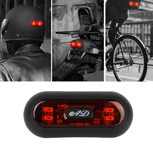 Motorbike Helmet Warning Light USB Rechargeable Waterproof Tail Light, 4 Beads, 4 Beads B Model, 10 Beads