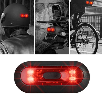 Motorbike Helmet Warning Light USB Rechargeable Waterproof Tail Light, 4 Beads, 4 Beads B Model, 10 Beads