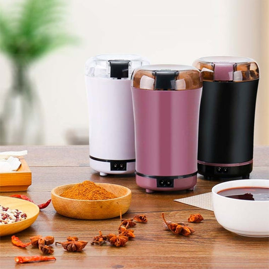 M150A Stainless Steel Electric Mini Coffee Grinder Grain Bean Grinding Machine, Spec:, US Plug (Purple), US Plug (Black), US Plug (White), EU Plug (White), EU Plug (Purple), UK Plug (White), UK Plug (Black), UK Plug (Purple)
