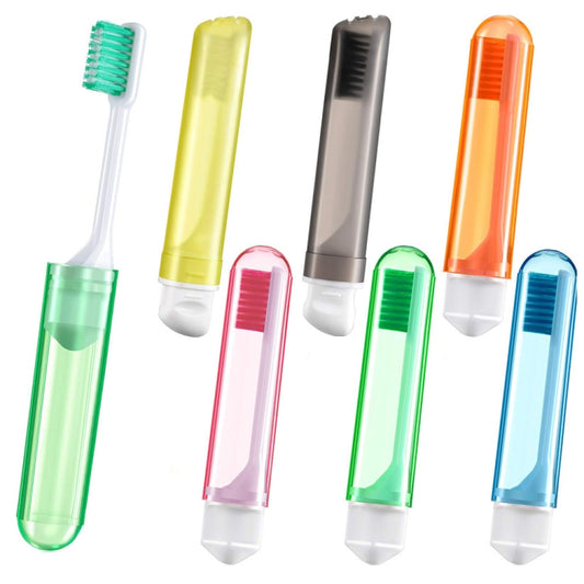 Portable Business Trip Folding Toothbrush Multi-color Super Soft Bristles Toothbrush, 6 PCS/Set, 4 PCS/Set