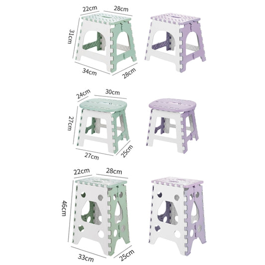 Convenient Folding Home Outdoor Thickened Portable Stool, Green Small, Green Medium, Green Large, Violet Small, Violet Medium, Violet Large