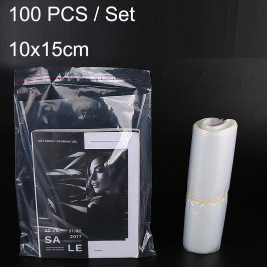 100 PCS / Set PE Clothing Packaging Bag Transparent Self-Stick Bag Jewelry Plastic Sealed Bag, Size:, 10x15cm, 10x18cm, 12x28cm, 13x18cm, 16x25cm, 18x28cm, 20x25cm, 20x30cm, 22x34cm, 25x30cm, 25x35cm, 25x40cm, 25x45cm, 28x36cm, 28x40cm, 28x42cm, 28x45c...