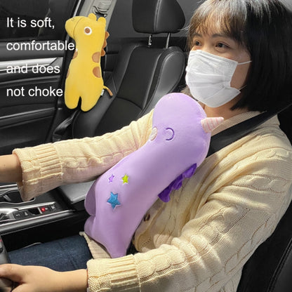 Car Seat Belt Pillow Shoulder Cover Cartoon Insurance Belt, Yellow, Purple, Green