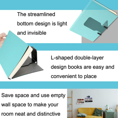 إطار دعم حائطي لرف كتب مخفي معلق من الفولاذ المقاوم للصدأ، حامل حائطي، رف من الفولاذ المقاوم للصدأ باللون الأبيض