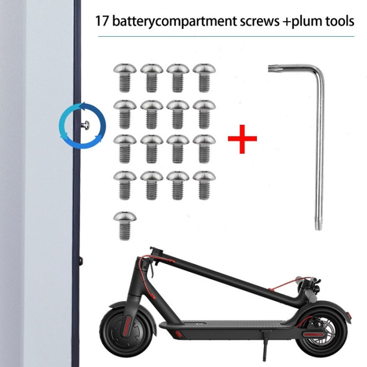 17 PCS/Set For Xiaomi Mijia M365 Pro Battery Compartment Base Plate Plum Screw