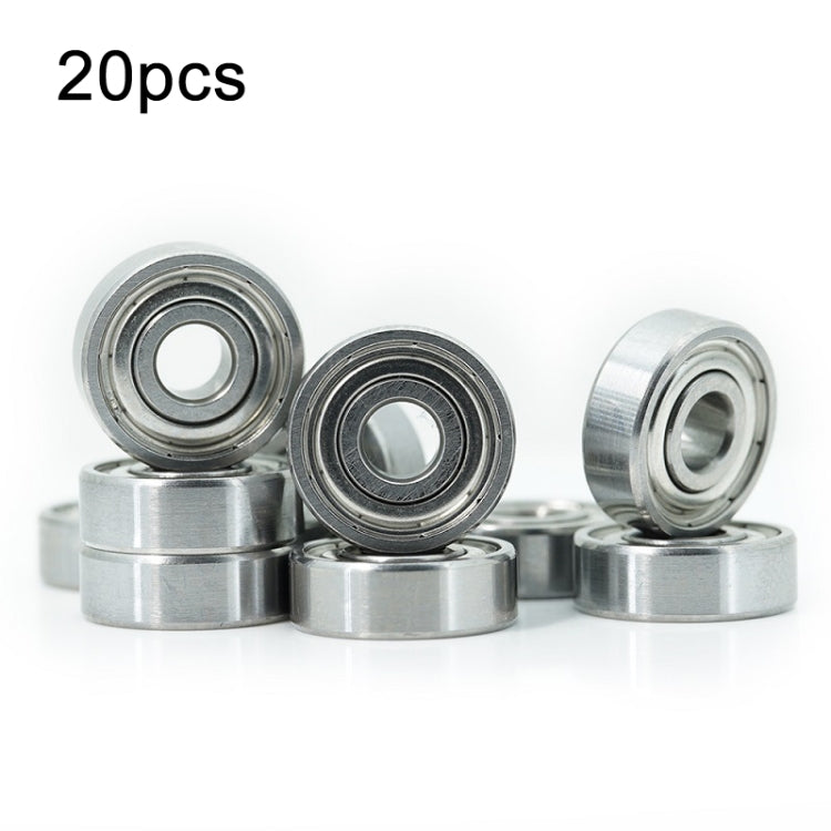 20pcs Miniature Bearings Silent Deep Groove Ball Bearings, 604zz, 605zz, 606zz, 607zz, 608zz, 609zz, 6000zz, 6001zz, 6002zz