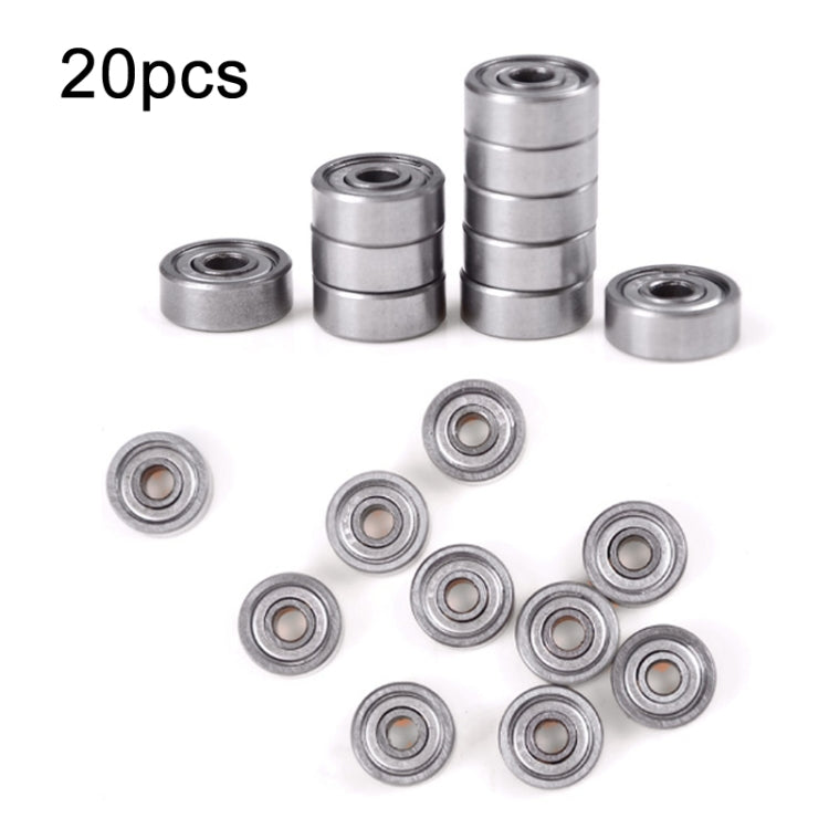 20pcs Miniature Bearings Silent Deep Groove Ball Bearings, 604zz, 605zz, 606zz, 607zz, 608zz, 609zz, 6000zz, 6001zz, 6002zz