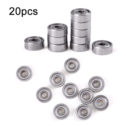 20pcs Miniature Bearings Silent Deep Groove Ball Bearings, 604zz, 605zz, 606zz, 607zz, 608zz, 609zz, 6000zz, 6001zz, 6002zz