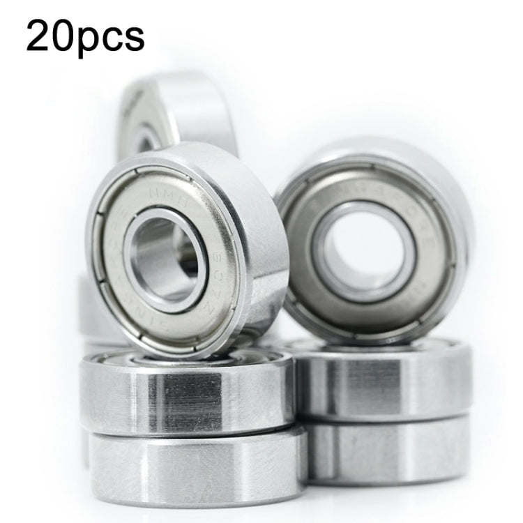 20pcs Miniature Bearings Silent Deep Groove Ball Bearings, 604zz, 605zz, 606zz, 607zz, 608zz, 609zz, 6000zz, 6001zz, 6002zz