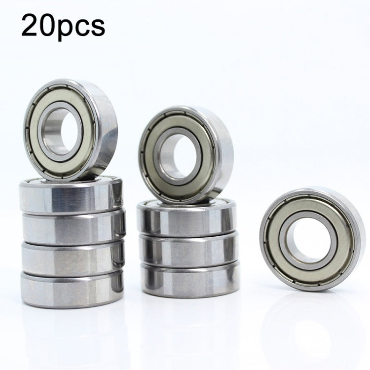 20pcs Miniature Bearings Silent Deep Groove Ball Bearings, 604zz, 605zz, 606zz, 607zz, 608zz, 609zz, 6000zz, 6001zz, 6002zz