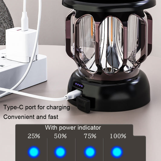 LH-B46 LED Retro Tent Light Convenient USB Charging Camping Light, LH-B46 Black, LH-B46 White, LH-B46 Green