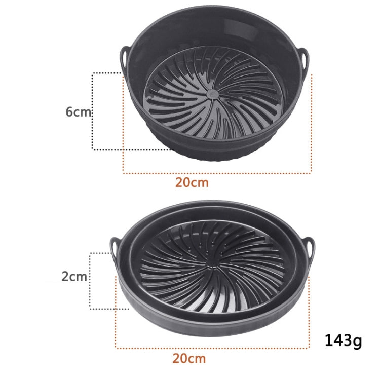 Air Fryer Grill Mat High Temperature Resistant Silicone Baking Tray, Specification: Round Inner Red, Round Black, Round Gray, Round Green, Round Pink, Round Blue, Round Orange, Square Black, Square Gray, Square Green, Square Pink, Square Blue����������...