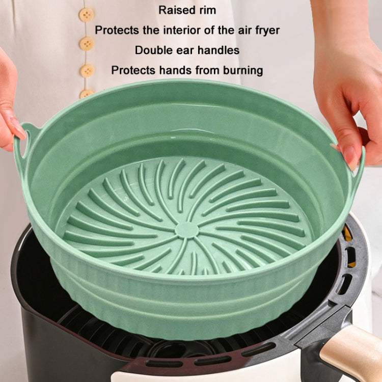 Air Fryer Grill Mat High Temperature Resistant Silicone Baking Tray, Specification: Round Inner Red, Round Black, Round Gray, Round Green, Round Pink, Round Blue, Round Orange, Square Black, Square Gray, Square Green, Square Pink, Square Blue����������...