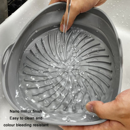 Air Fryer Grill Mat High Temperature Resistant Silicone Baking Tray, Specification: Round Inner Red, Round Black, Round Gray, Round Green, Round Pink, Round Blue, Round Orange, Square Black, Square Gray, Square Green, Square Pink, Square Blue����������...