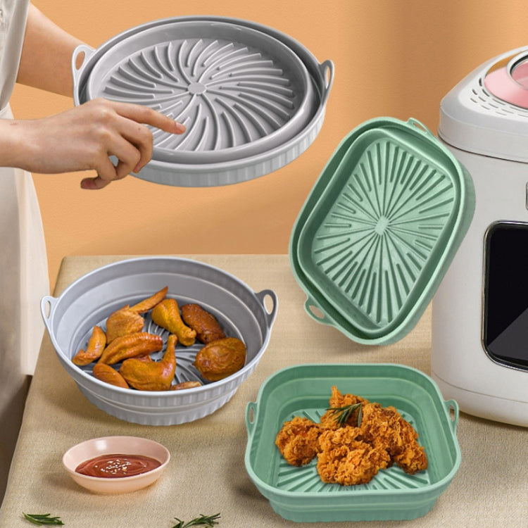 Air Fryer Grill Mat High Temperature Resistant Silicone Baking Tray, Specification: Round Inner Red, Round Black, Round Gray, Round Green, Round Pink, Round Blue, Round Orange, Square Black, Square Gray, Square Green, Square Pink, Square Blue����������...