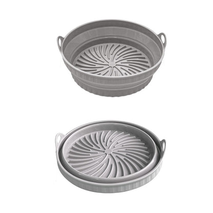 Air Fryer Grill Mat High Temperature Resistant Silicone Baking Tray, Specification: Round Inner Red, Round Black, Round Gray, Round Green, Round Pink, Round Blue, Round Orange, Square Black, Square Gray, Square Green, Square Pink, Square Blue����������...